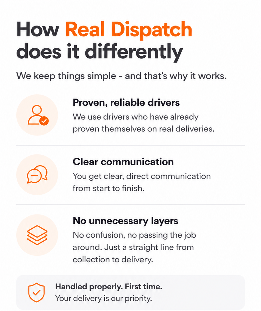Same-Day Courier UK | Direct Reliable Delivery | Real Dispatch